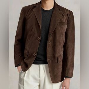 VTG Mens Metropolitan View Heavyweight Suede Jacket Sz L. Italy Made